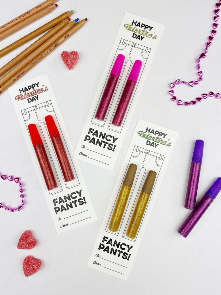 Seven FREE Valentine Printables - Glitter Pens - Fancy Pants