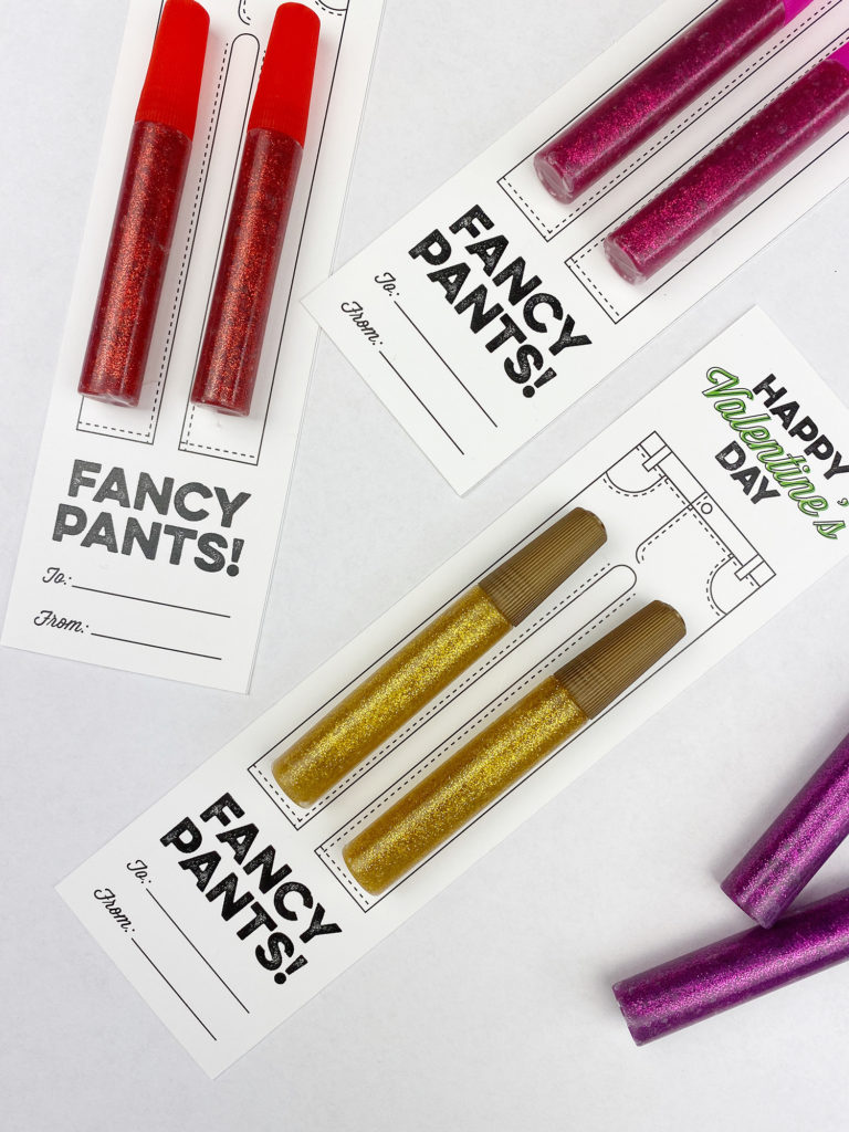 Glitter Pens Fancy Pants Valentines