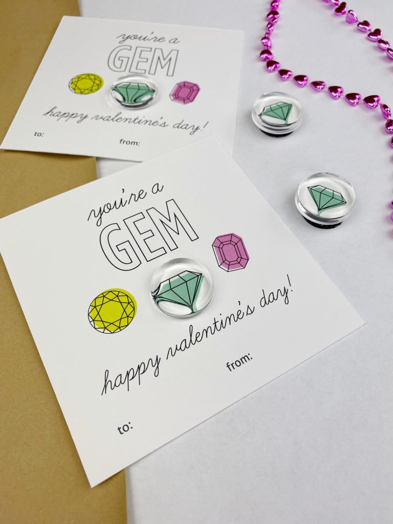Seven FREE Valentine Printables - Gem Magnets